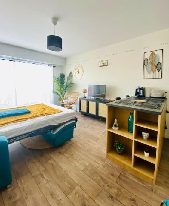 Studio Entre Mer Et Dunes Avec Balcon Vue Laterale Mer 50M Plage Pour 3 Pers Wifi Menage Compris Fort-Mahon-Plage Exteriér fotografie