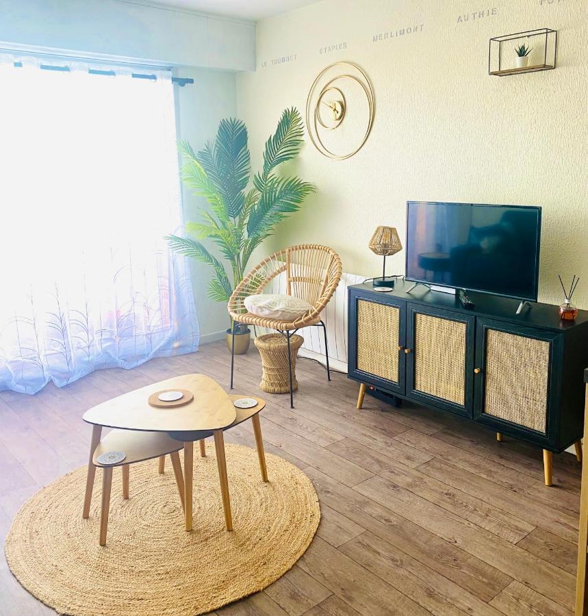 Studio Entre Mer Et Dunes Avec Balcon Vue Laterale Mer 50M Plage Pour 3 Pers Wifi Menage Compris Fort-Mahon-Plage Exteriér fotografie